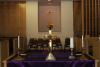 1-The communion table is draped for Lent